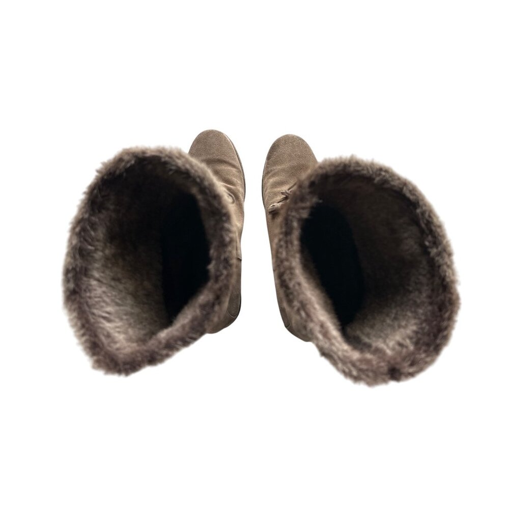 Stuart Weitzman Sockette Boots Taupe Mid-Calf Sue… - image 7